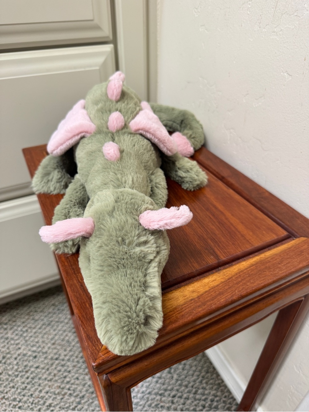Jellycat Sage Green Reptile Plush with Pink Accents - Picture 3 of 9
